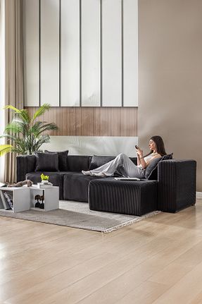 کاناپه طوسی مخمل GOOD NİGHT - کد 925080934