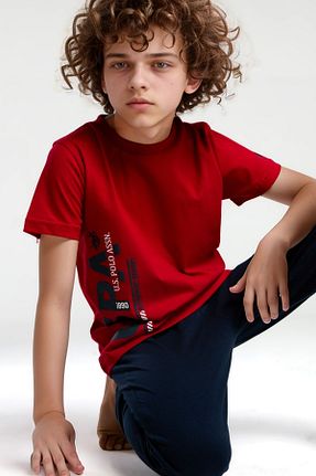 ست لباس راحتی قرمز بچه گانه طرح دار U.S. Polo Assn. - کد 925730644