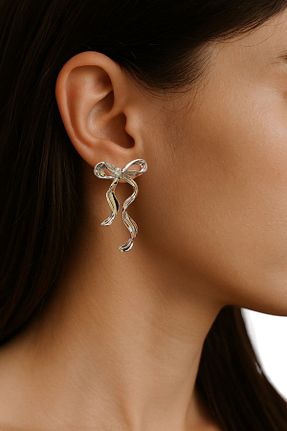گوشواره جواهر قرمز برنجی Florencia - کد 877577369