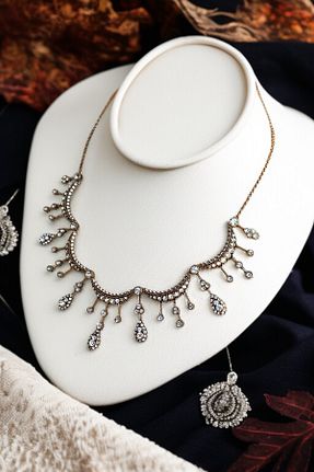 گردنبند جواهر سفید زنانه زیرکن FAYRA ACCESSORIES - کد 925084324