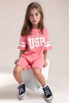ست بالاتنه و پائین تنه صورتی بچه گانه بافتنی U.S. Polo Assn. - کد 925731492