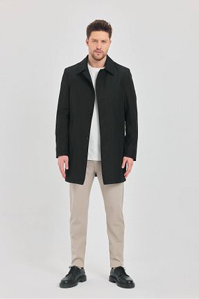 ترنچکت مشکی مردانه پلی استر TREND KOMBİN - کد 925732407