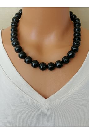 گردنبند جواهر مشکی زنانه سنگ طبیعی LemaStone - کد 925085948