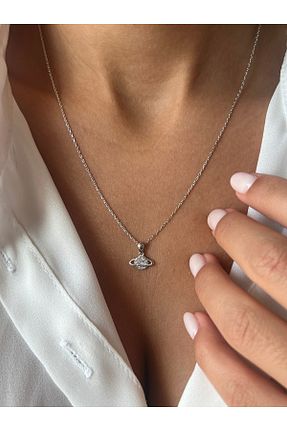گردنبند نقره طوسی زنانه 925 عیار PETITE - کد 925123355