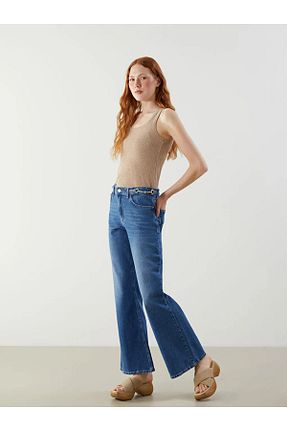 شلوار آبی زنانه پنبه ای LC Waikiki - کد 925735472