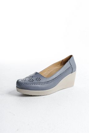 کفش کژوال آبی زنانه چرم خالص Elile Shoes - کد 925128609