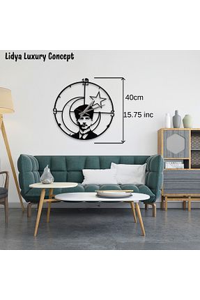 ساعت دیواری مشکی 40 * 40 Lidya - کد 925130065