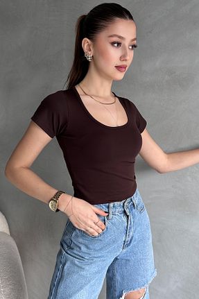 بادی قهوه ای زنانه رگولار EYYE - کد 925124920