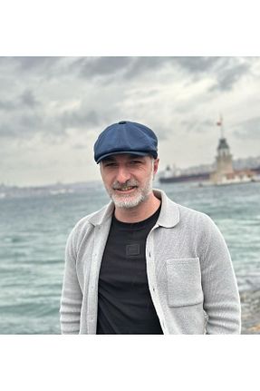 کلاه سرمه ای مردانه مخلوط کتان awix - کد 925736176