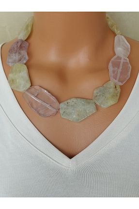 گردنبند جواهر بنفش زنانه سنگ طبیعی LemaStone - کد 925135555