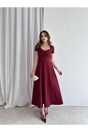 لباس زرشکی زنانه بافتنی Mooi Butik - کد 925132394