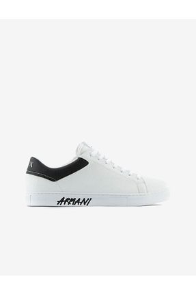 کفش اسنیکر سفید مردانه چرم اصل Armani Exchange - کد 713438059