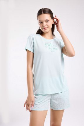 ست لباس راحتی سبز زنانه چاپی Pierre Cardin - کد 925141031