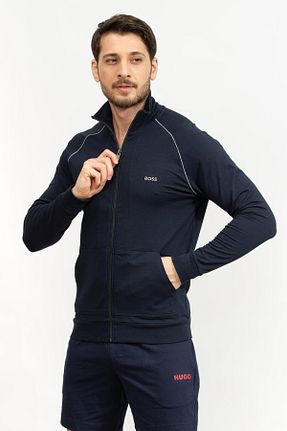 سوئیشرت سرمه ای مردانه ساده BOSS - کد 877087434