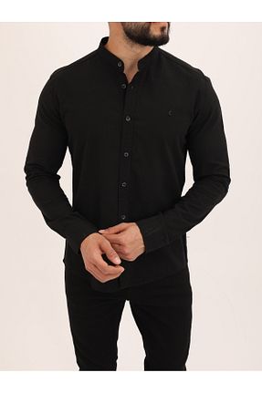 پیراهن مشکی مردانه اسلیم فیت cliento - کد 925143184