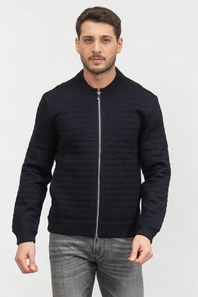 کاپشن آبی مردانه پنبه ای Emporio Armani - کد 733025890