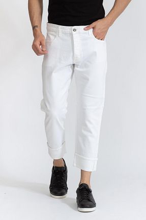 شلوار جین سفید مردانه پاچه تنگ Emporio Armani - کد 308349925