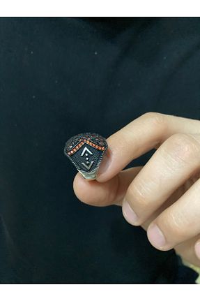 انگشتر نقره مشکی مردانه زیرکن Mertler Ticaret - کد 925153756