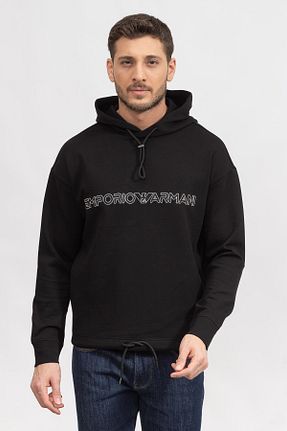 سوئیشرت مشکی مردانه ساده Emporio Armani - کد 636468743