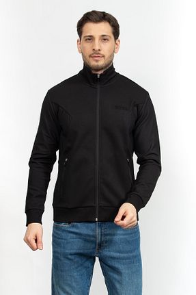 سوئیشرت مشکی مردانه ساده BOSS - کد 882055770