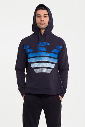 سوئیشرت سرمه ای مردانه ساده Emporio Armani - کد 38367339