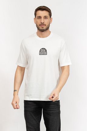 تیشرت سفید مردانه یقه دوچرخه Armani Exchange - کد 891441217