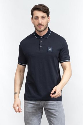تیشرت سرمه ای مردانه یقه پولو Armani Exchange - کد 862500156