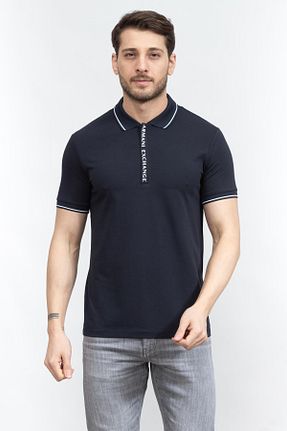 تیشرت سرمه ای مردانه یقه پولو Armani Exchange - کد 844731462