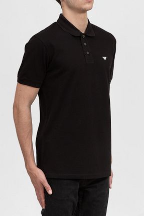 پولوشرت مشکی مردانه پارچه Emporio Armani - کد 305422790