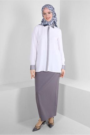 دامن حجاب طوسی زنانه رگولار Alvina - کد 804330365