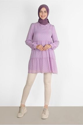 تونیک حجاب بنفش زنانه پلی استر Alvina - کد 804495180