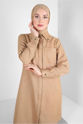 تونیک حجاب بژ زنانه پلی استر Alvina - کد 790165332