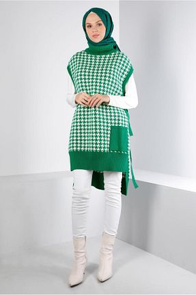 جلیقه حجاب سبز زنانه رگولار Alvina - کد 796282254