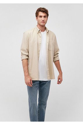 پیراهن بژ مردانه رگولار Mavi - کد 859131820