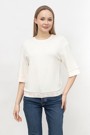 سوئیشرت صورتی زنانه ساده Armani Exchange - کد 845587890