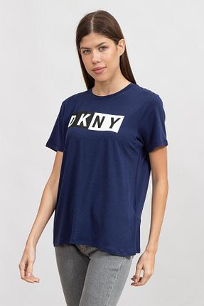 تیشرت سرمه ای زنانه رگولار Dkny - کد 873281574