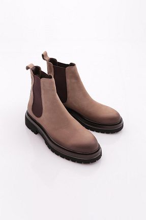 بوت / نیم بوت بژ مردانه چرم خالص Dgn - کد 925237313