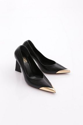 کفش پاشنه بلند کلاسیک مشکی زنانه چرم مصنوعی Dgn - کد 925238118