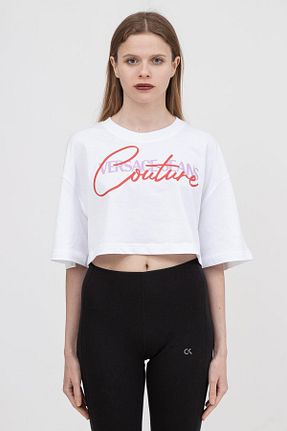 تیشرت سفید زنانه رگولار VERSACE JEANS COUTURE - کد 280295836