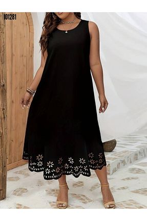 لباس سایز بزرگ مشکی زنانه پنبه ای Kokosh moda - کد 925754981