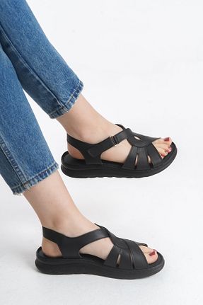 صندل مشکی زنانه پاشنه تخت Solo Bag - کد 925286935