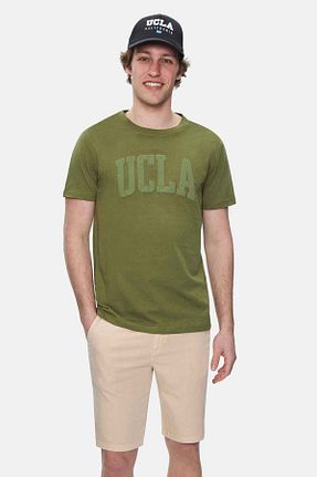 تیشرت خاکی مردانه رگولار Ucla - کد 925270532