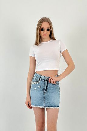 دامن آبی زنانه جین So Sweet - کد 925286566