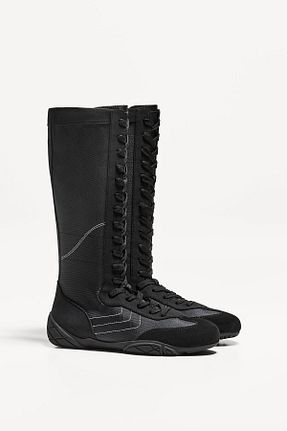 چکمه مشکی زنانه پلی استر Bershka - کد 926428722