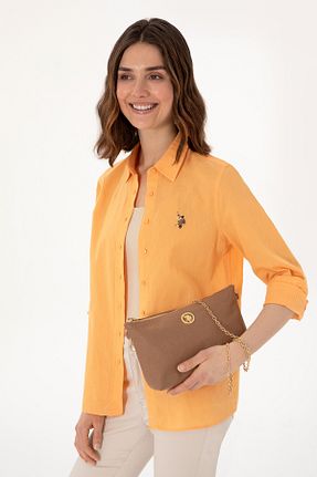 کیف دوشی بژ زنانه پارچه ای U.S. Polo Assn. - کد 925259899
