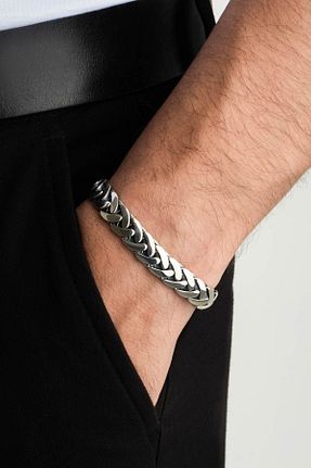دستبند نقره متالیک مردانه 925 عیار So Chic - کد 925286505