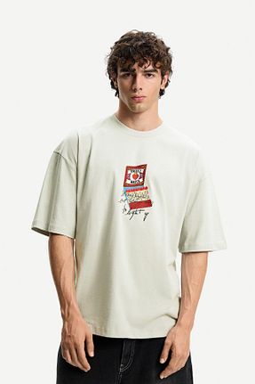 تیشرت طوسی مردانه Relaxed Bershka - کد 925308872