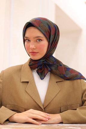 روسری سبز پلی استر Silk Home - کد 897948397