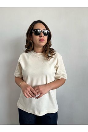 تیشرت نباتی زنانه رگولار Gizybutik - کد 925915217