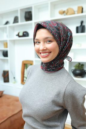 روسری طوسی پنبه ای Silk Home - کد 890812912